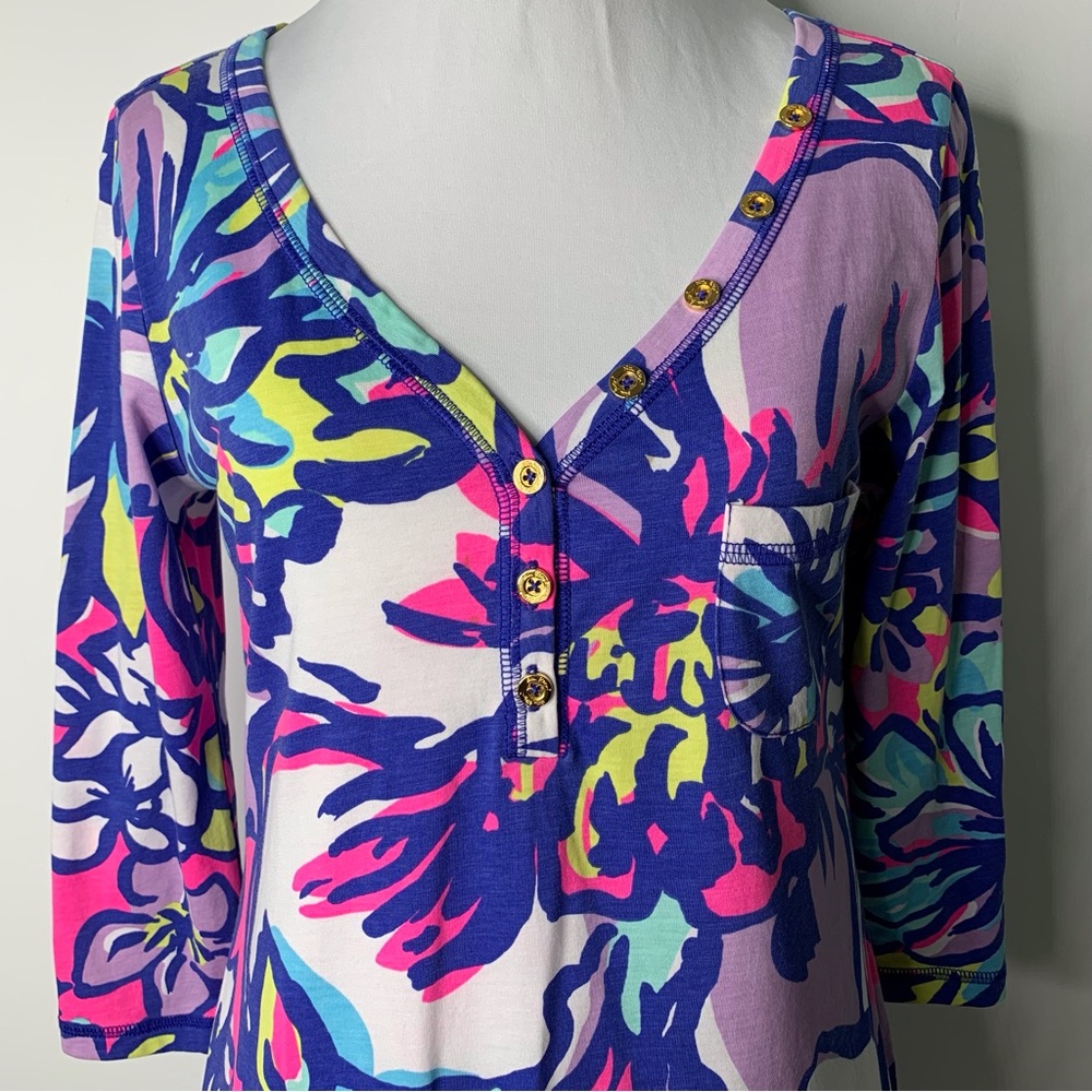 Lilly Pulitzer #81319 Women's Tropical Pink Catwalkin Palmetto Dress Size Small - Picture 3 of 15